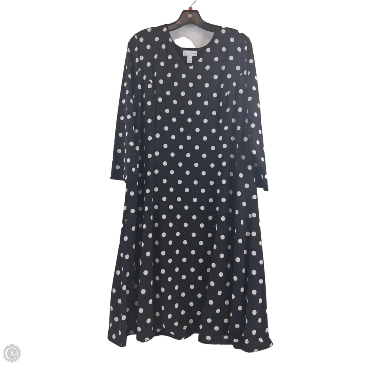 Dress Casual Midi By Susan Graver In Polkadot Pattern, Size: Xl