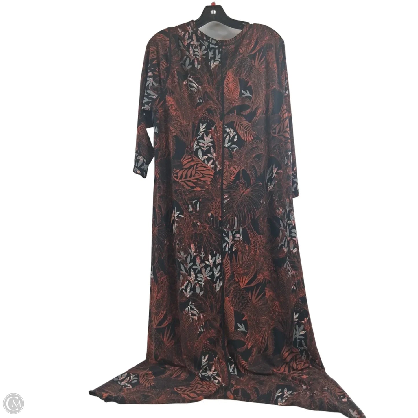 Dress Casual Maxi By Clothes Mentor In Brown & Orange, Size: Xl