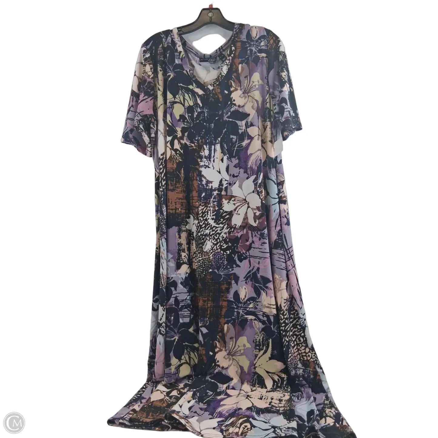 Dress Casual Midi By Attitude In Purple, Size: Xl