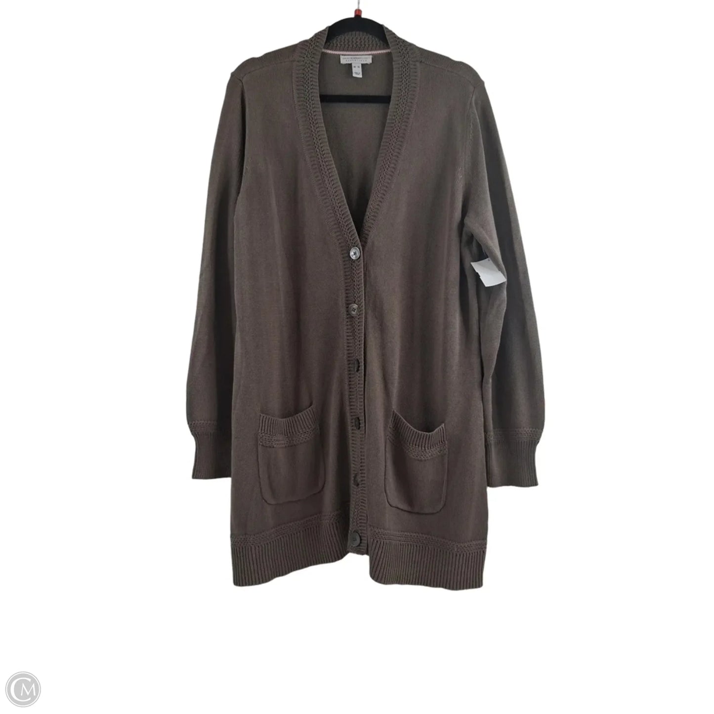 Sweater Cardigan By Isaac Mizrahi Live Qvc In Taupe, Size: Xl