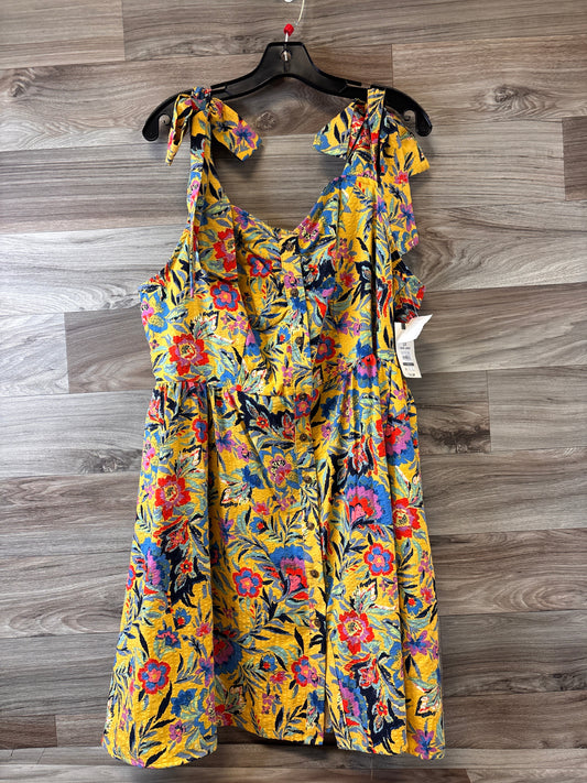 Dress Casual Midi By Terra & Sky In Floral Print, Size: 1x