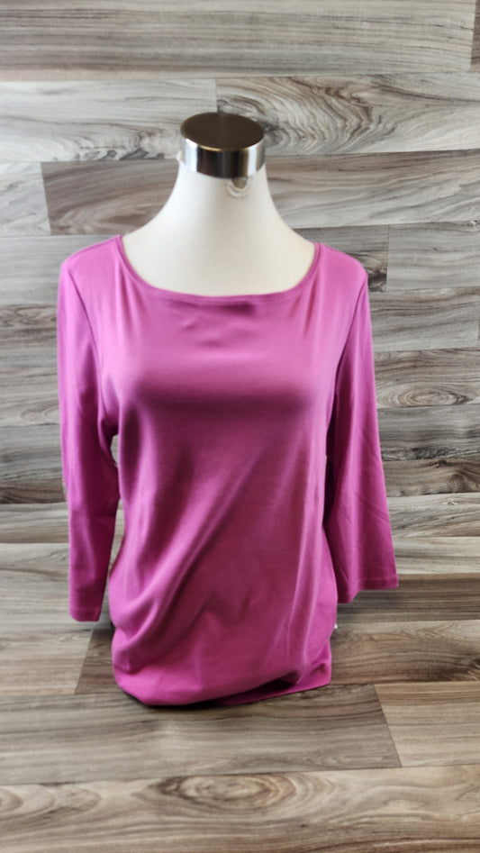 Top 3/4 Sleeve Basic By Talbots  Size: L