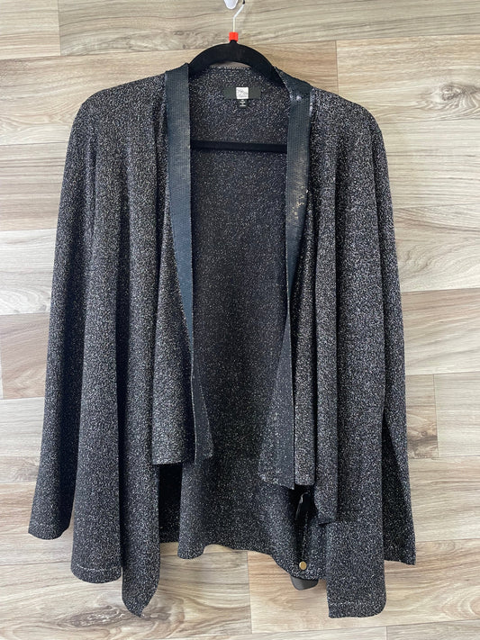 Cardigan By Saks Fifth Avenue In Black & Silver, Size: Xs