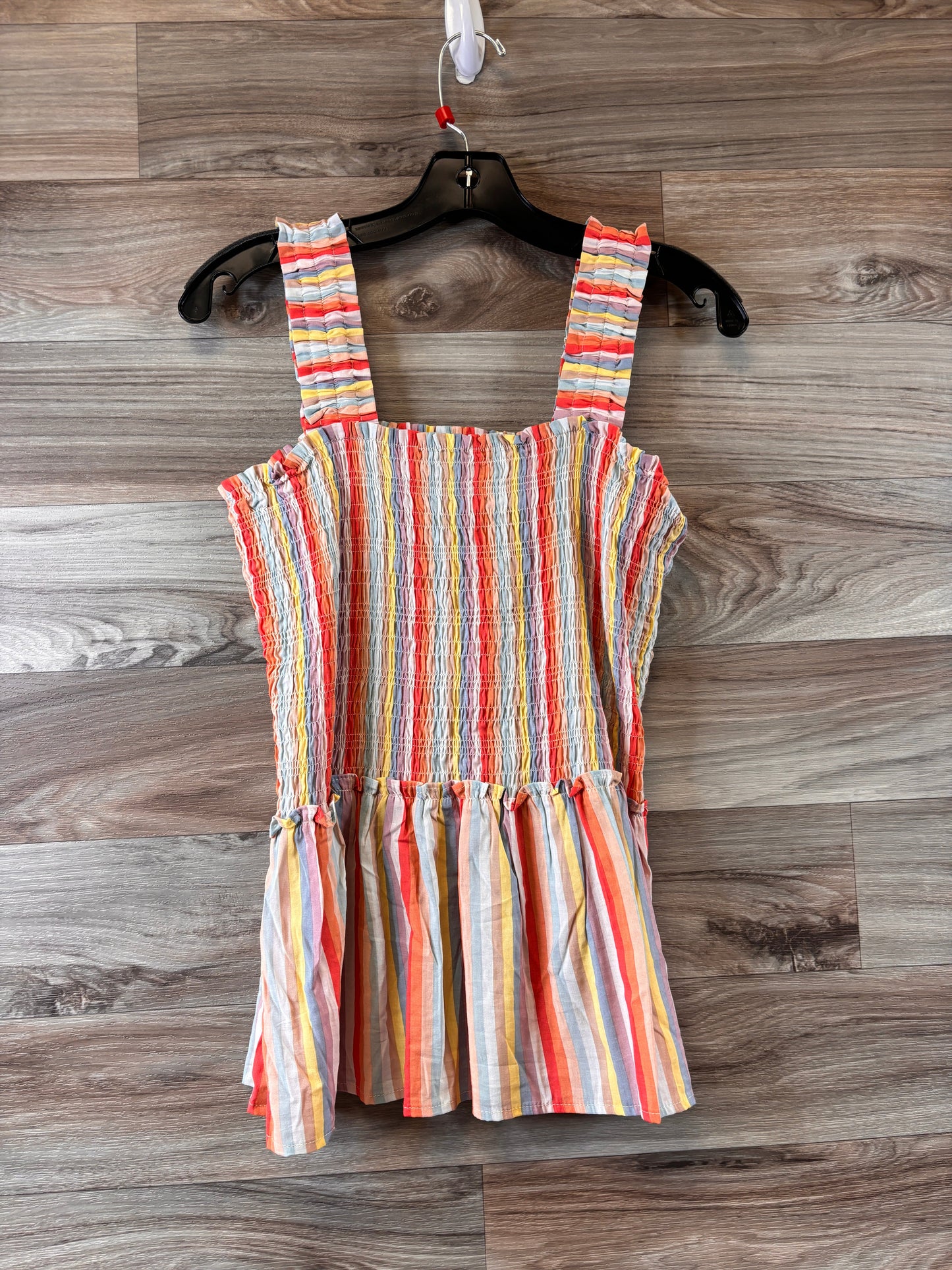 Striped Pattern Top Sleeveless Clothes Mentor, Size L