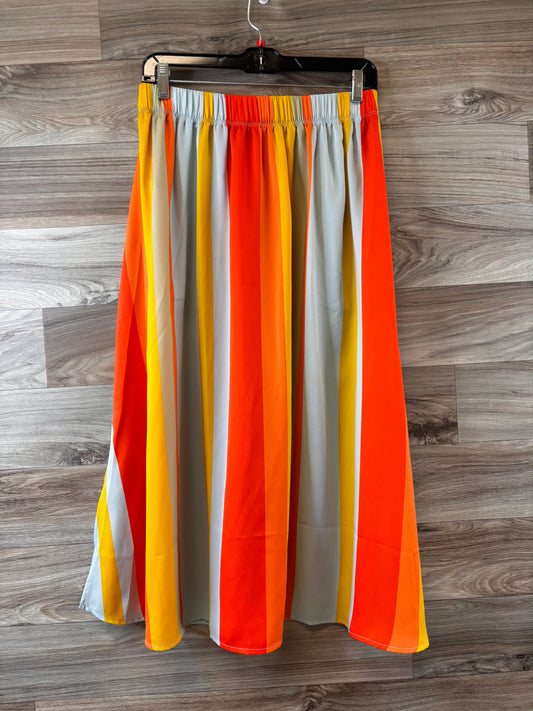 Striped Pattern Skirt Midi Loft, Size 4