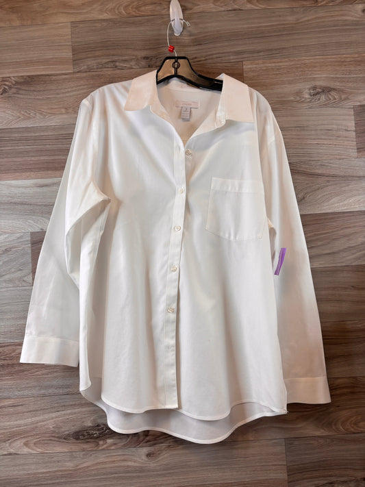 White Top Long Sleeve Chicos, Size Xl