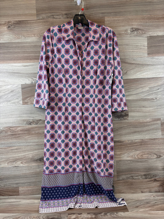 Pink & Tan Dress Casual Maxi Chicos, Size S