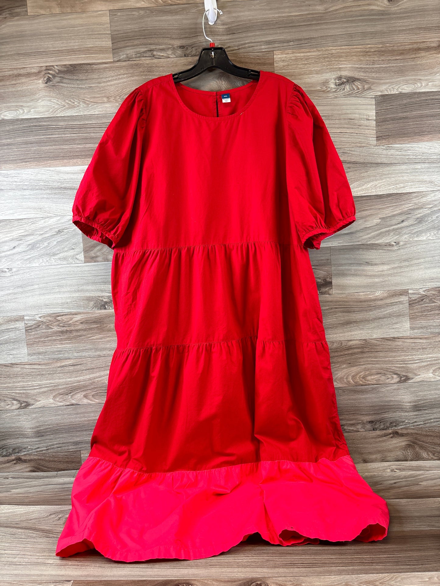 Red Dress Casual Maxi Old Navy, Size Xxl