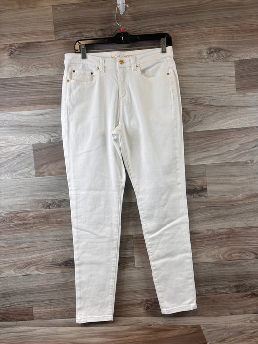 White Jeans Straight Michael By Michael Kors, Size M
