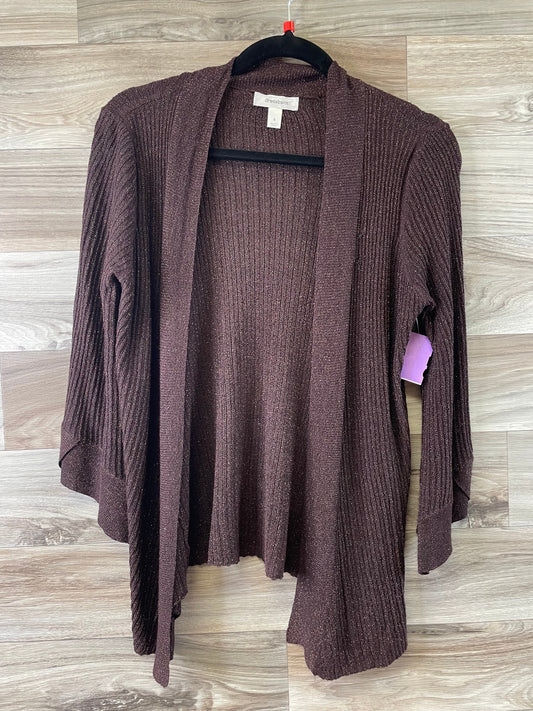 Cardigan By Dressbarn In Brown, Size: S