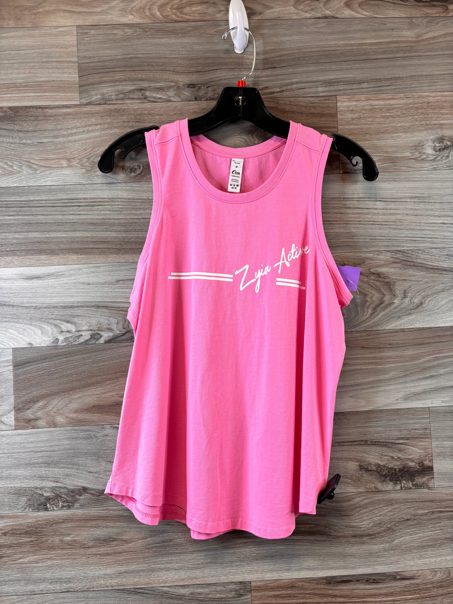 Pink & White Athletic Tank Top Zyia, Size M
