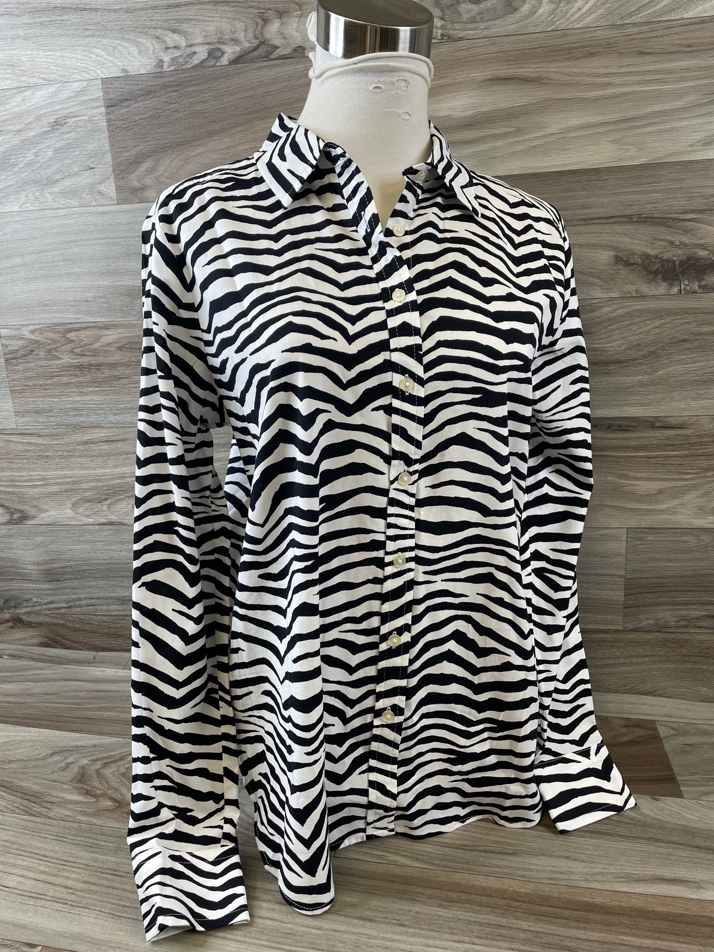 Zebra Print Top Long Sleeve Loft, Size S