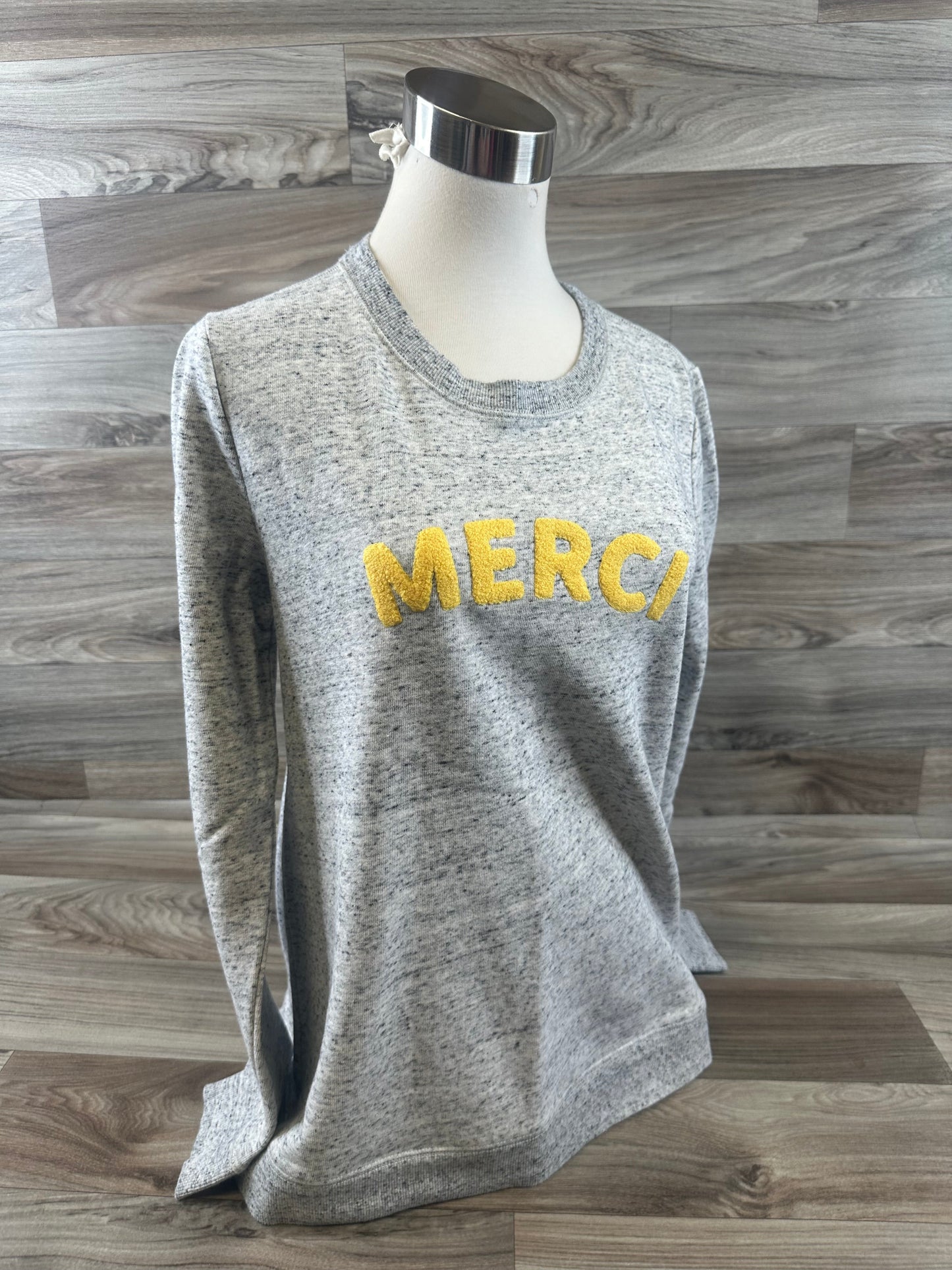 Grey & Yellow Top Long Sleeve Talbots, Size S
