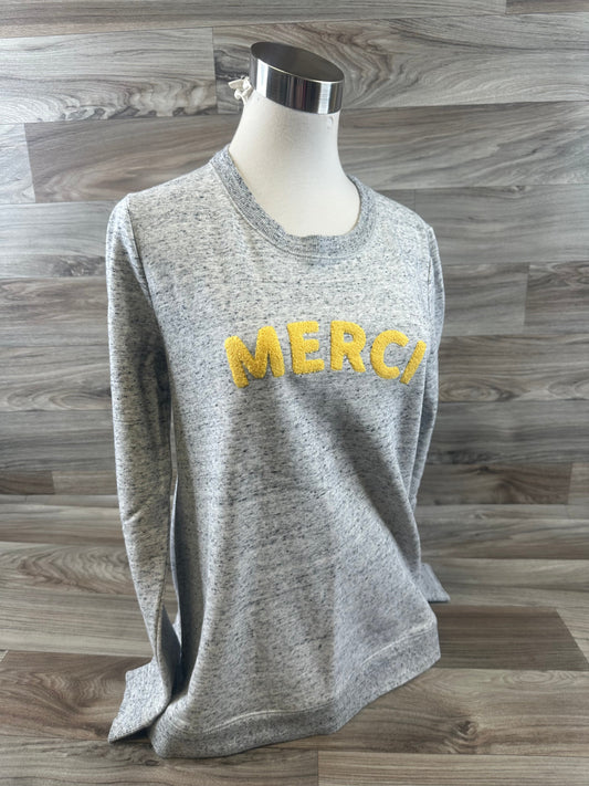 Grey & Yellow Top Long Sleeve Talbots, Size S