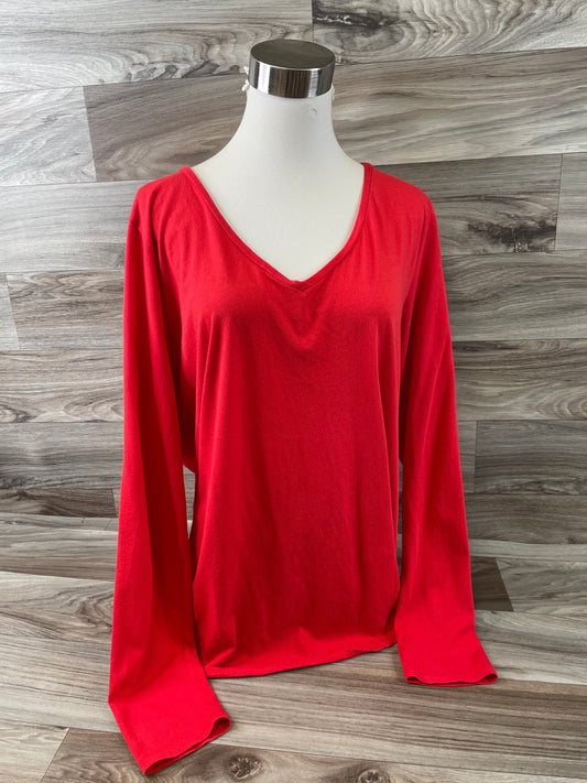 Red Top Long Sleeve Basic Old Navy, Size Xl