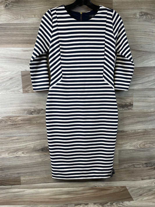 Striped Pattern Dress Casual Midi Limited, Size Xs
