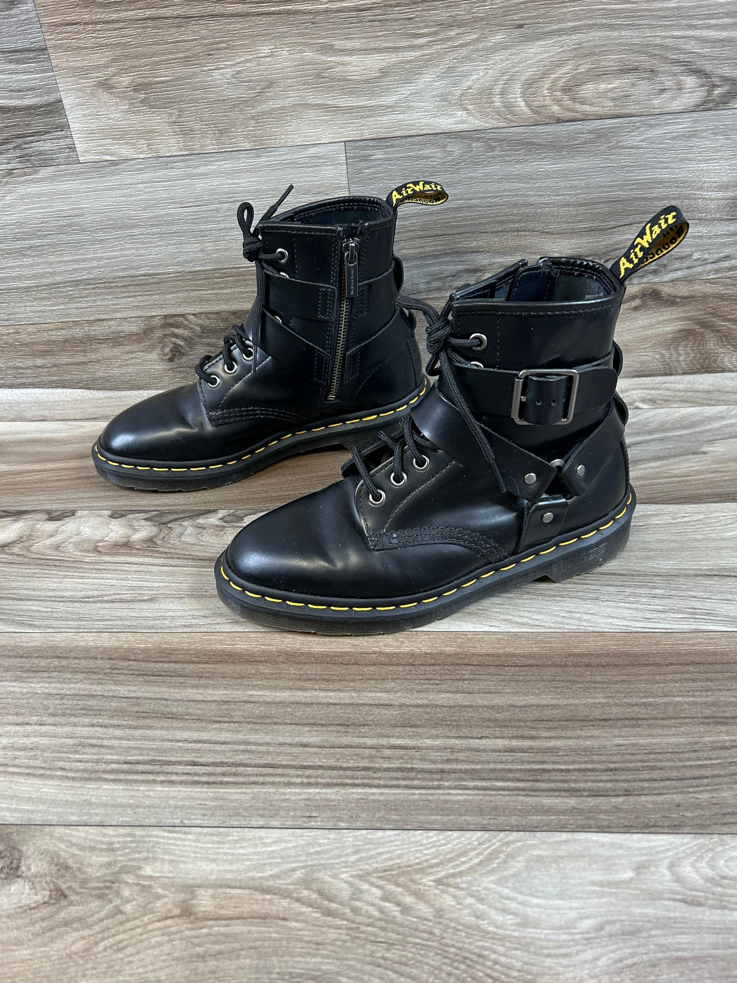 Black Boots Designer Dr Martens, Size 7