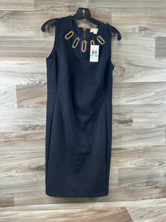 Navy Dress Casual Midi Michael By Michael Kors, Size M