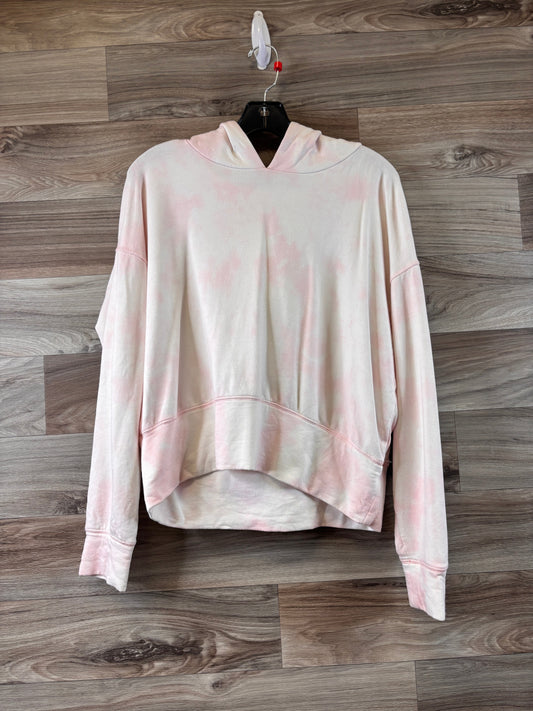 Pink & White Sweatshirt Hoodie Aerie, Size M