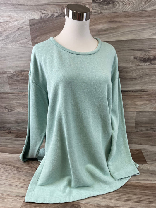 Green Top Long Sleeve Basic Eileen Fisher, Size M