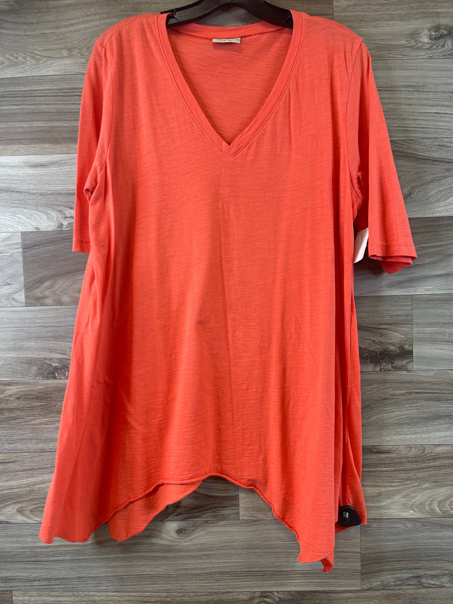 Orange Tunic Short Sleeve Clothes Mentor, Size M