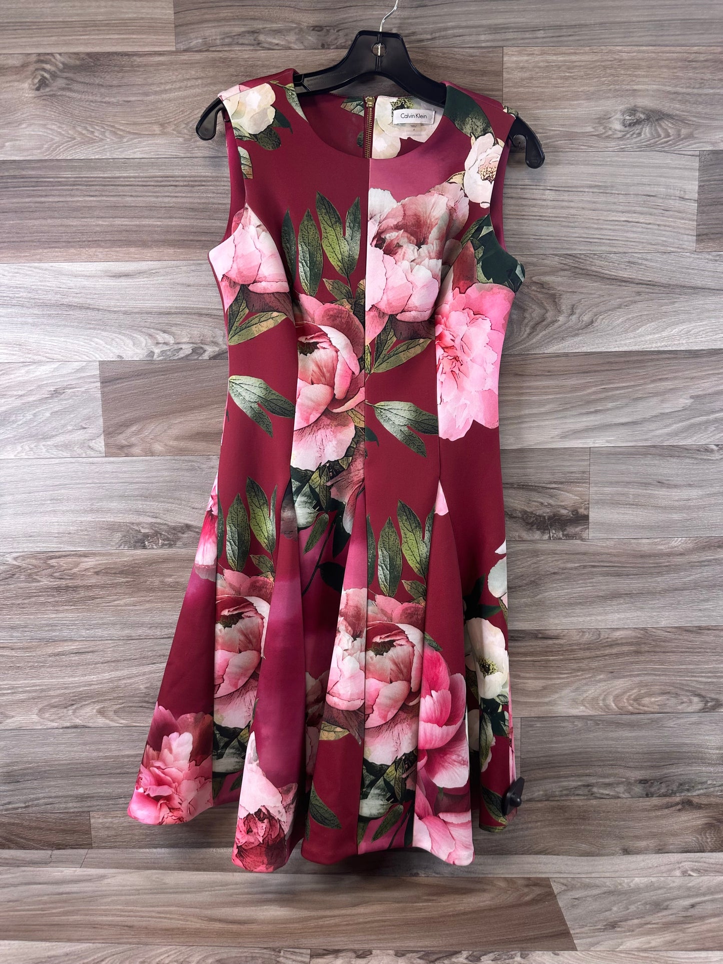 Floral Print Dress Casual Midi Calvin Klein, Size S