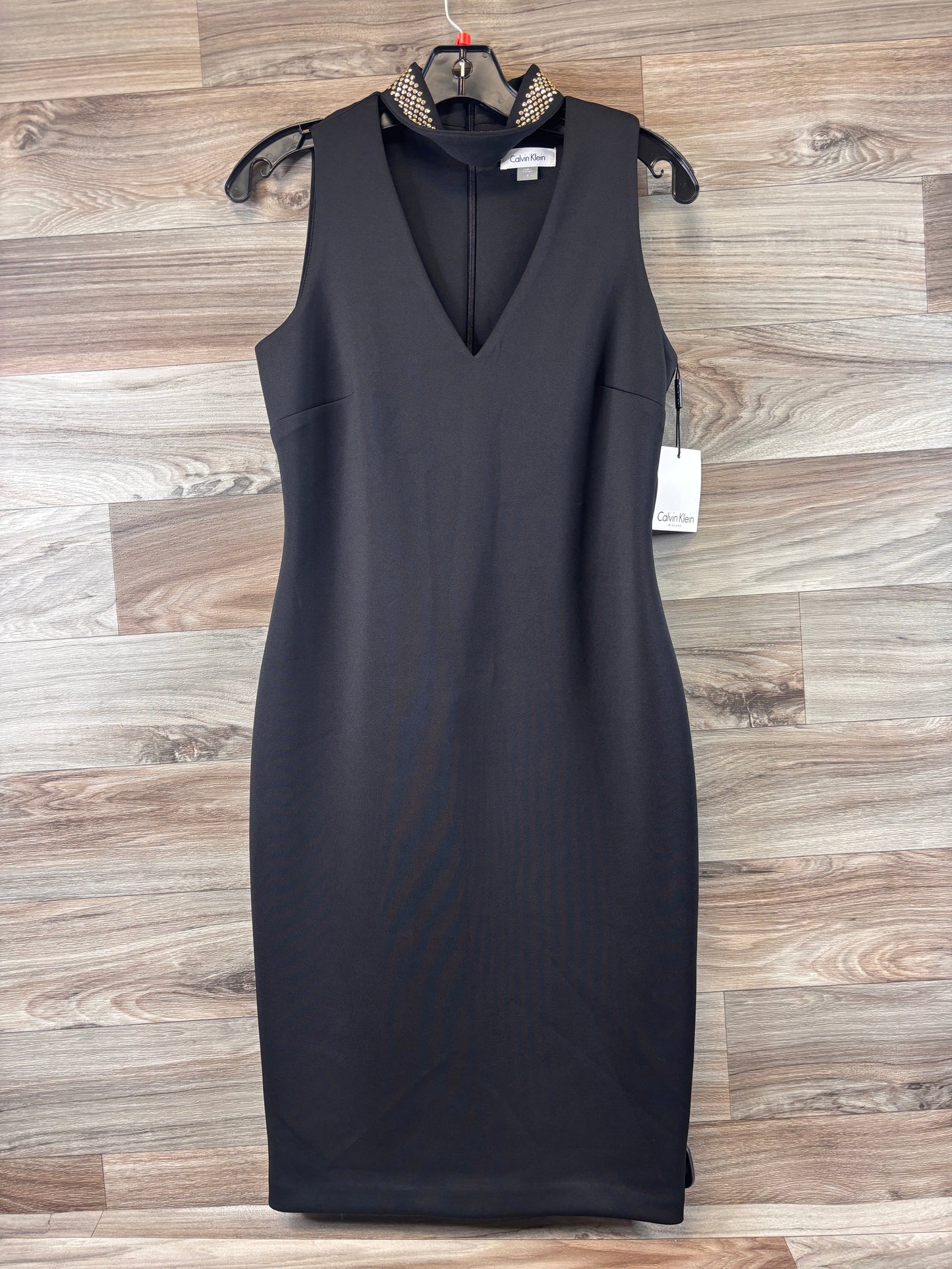 Black & Gold Dress Casual Midi Calvin Klein, Size S