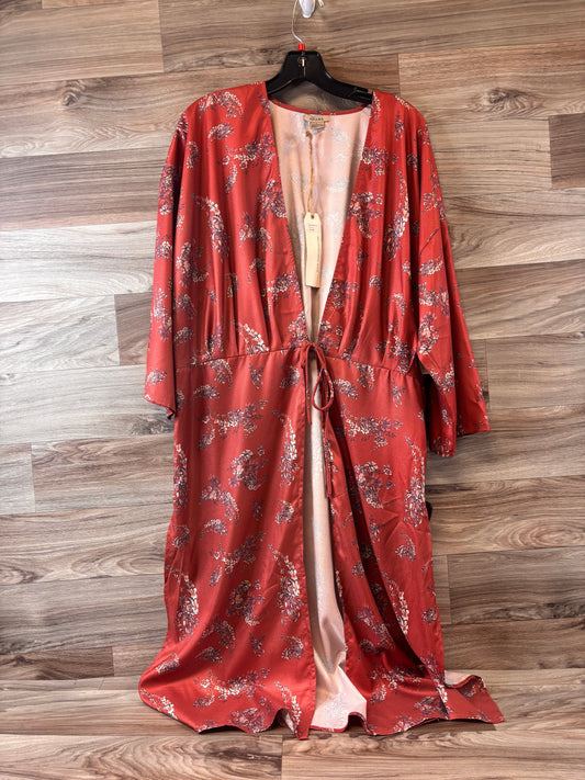 Kimono By Clothes Mentor In Orange, Size: L