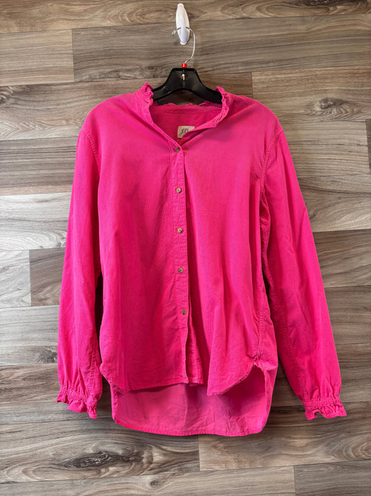 Top Long Sleeve Basic By J. Crew In Pink, Size: M