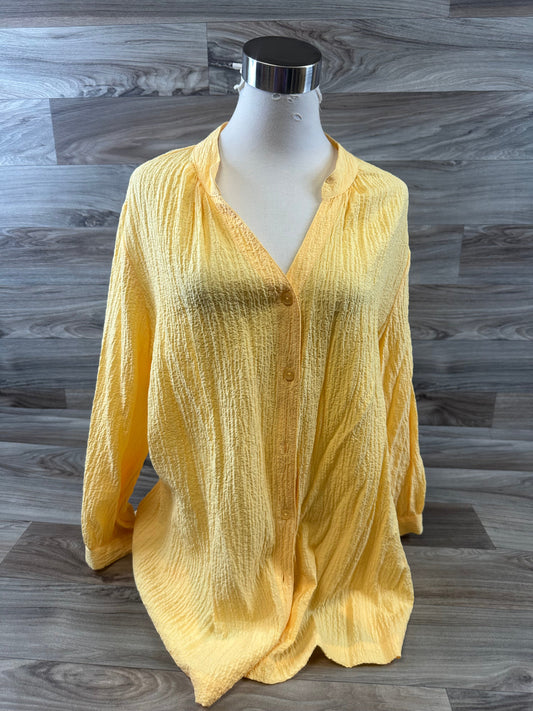 Top Long Sleeve By White Stag In Yellow, Size: Xxl