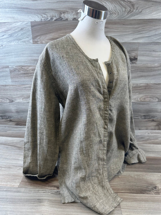 Cardigan By Flax In Taupe, Size: S