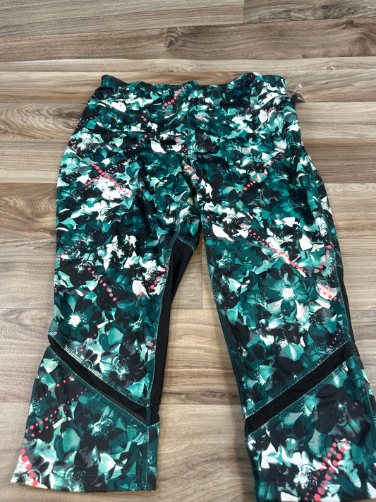 Athletic Leggings Capris By Xersion In Green, Size: 1x