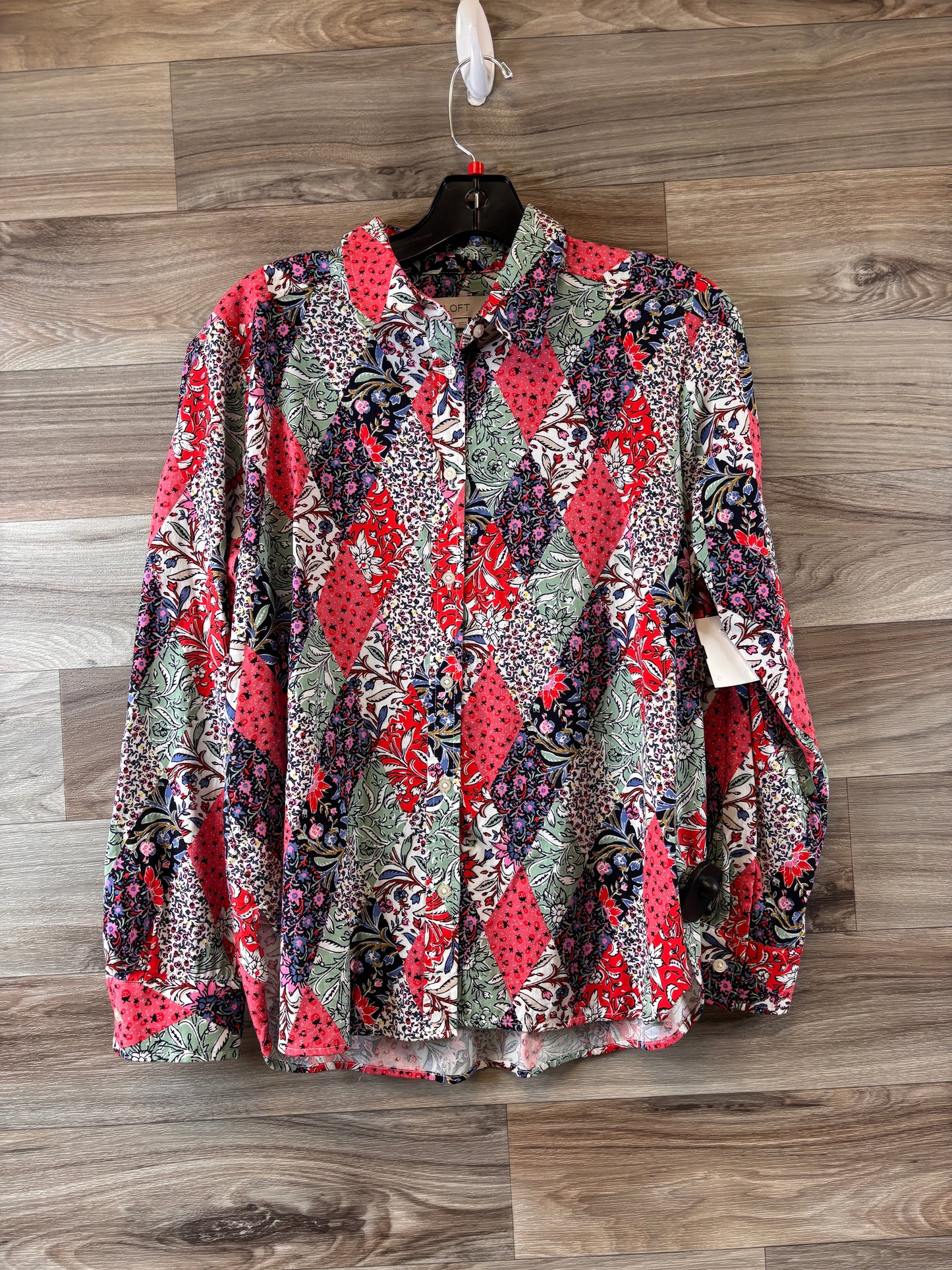 Top Long Sleeve By Loft In Multi-colored, Size: Petite  M