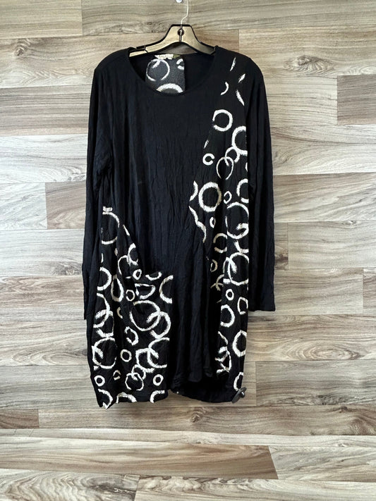 Dress Casual Midi By Chalet In Black & White, Size: S