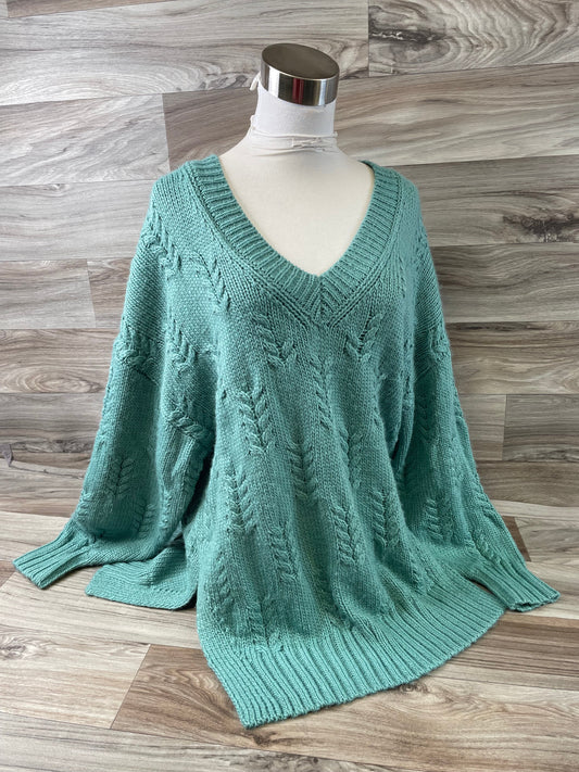 Sweater By Lucky Brand In Green, Size: M