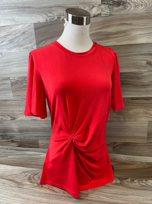 Top Short Sleeve Basic By Dkny In Red, Size: M