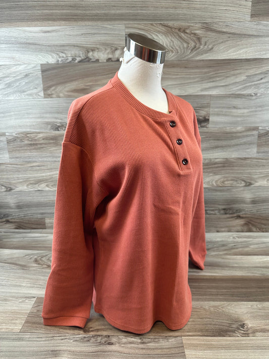 Top Long Sleeve By Clothes Mentor In Orange, Size: S