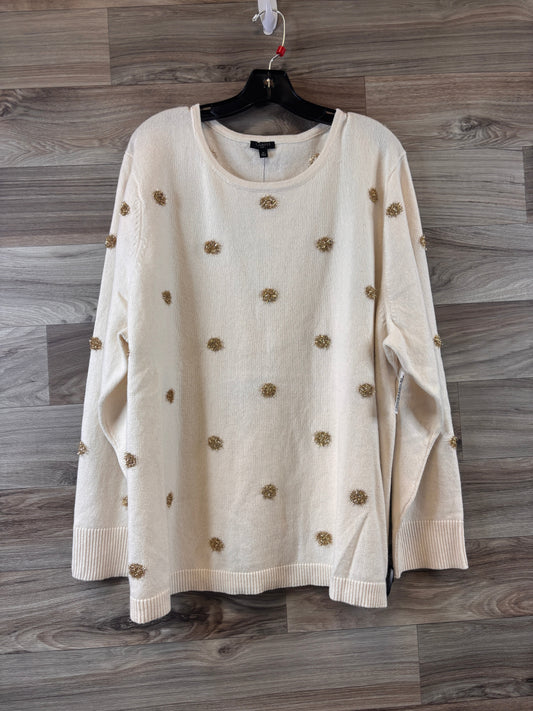 Sweater By Talbots In Ivory, Size: 3x