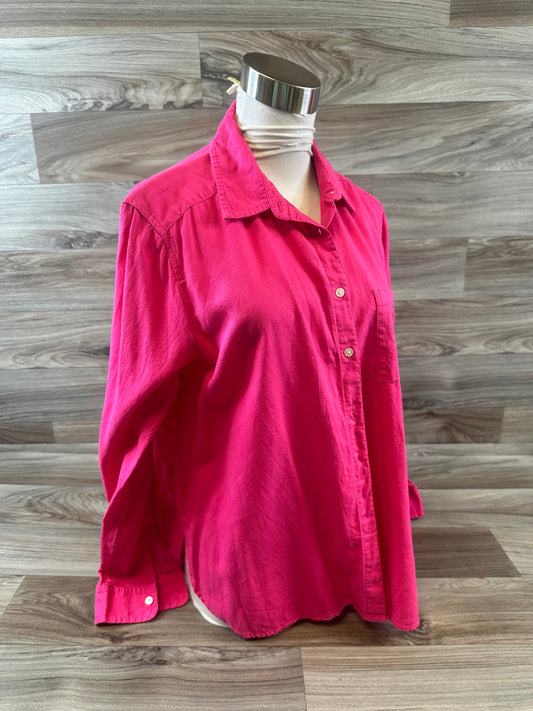 Top Long Sleeve By Loft In Pink, Size: S