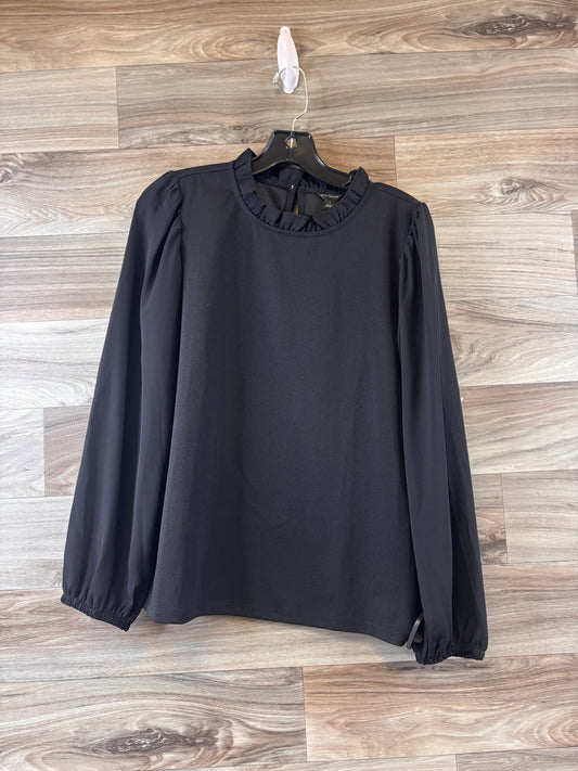 Top Long Sleeve By Ann Taylor In Black, Size: S