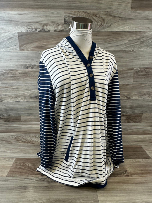 Top Long Sleeve By Lands End In Striped Pattern, Size: L