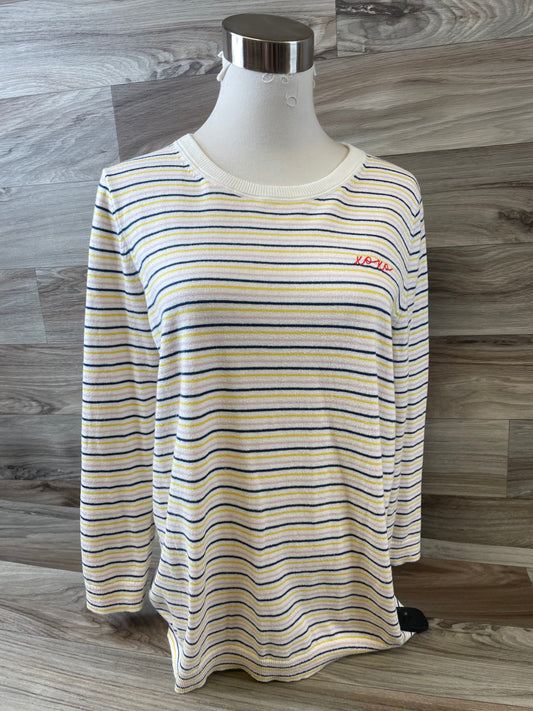 Top Long Sleeve Basic By Gap In Striped Pattern, Size: M