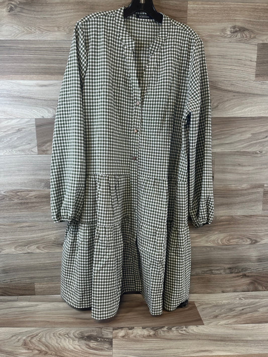 Dress Casual Midi By Clothes Mentor In Checkered Pattern, Size: Xl