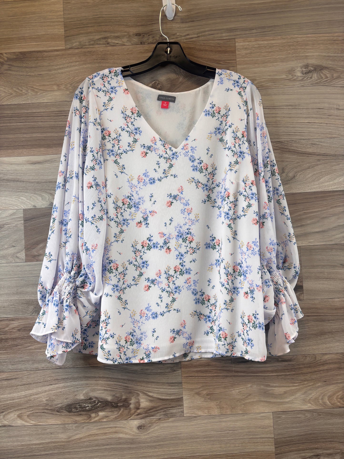 Top Long Sleeve By Vince Camuto In Floral Print, Size: M