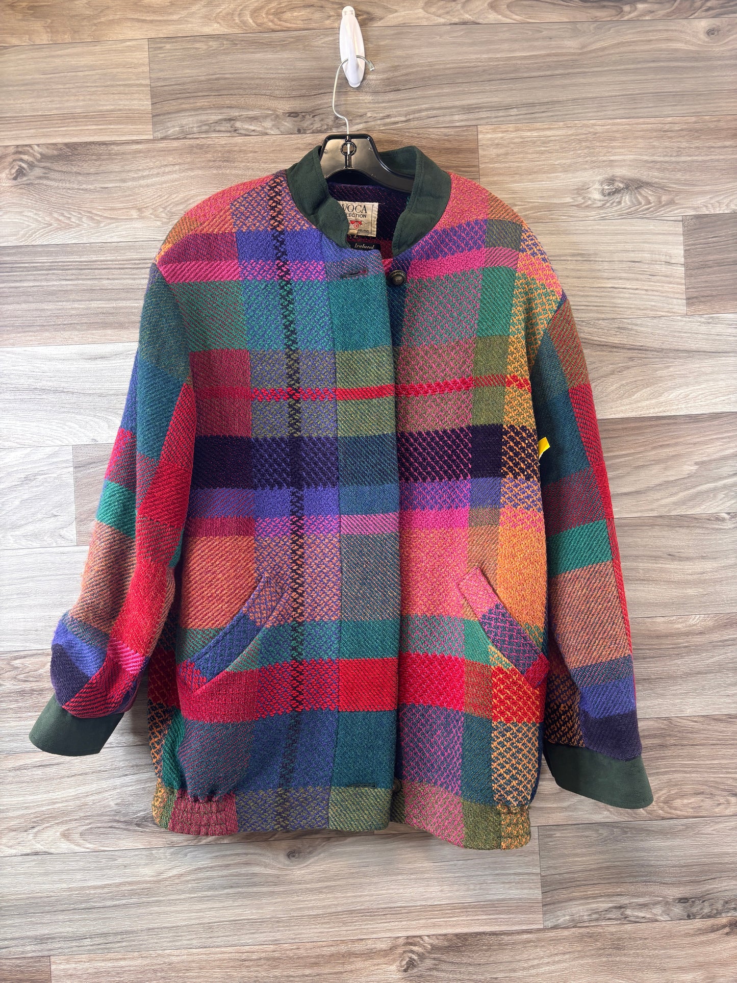 Coat Wool By Clothes Mentor In Multi-colored, Size: M