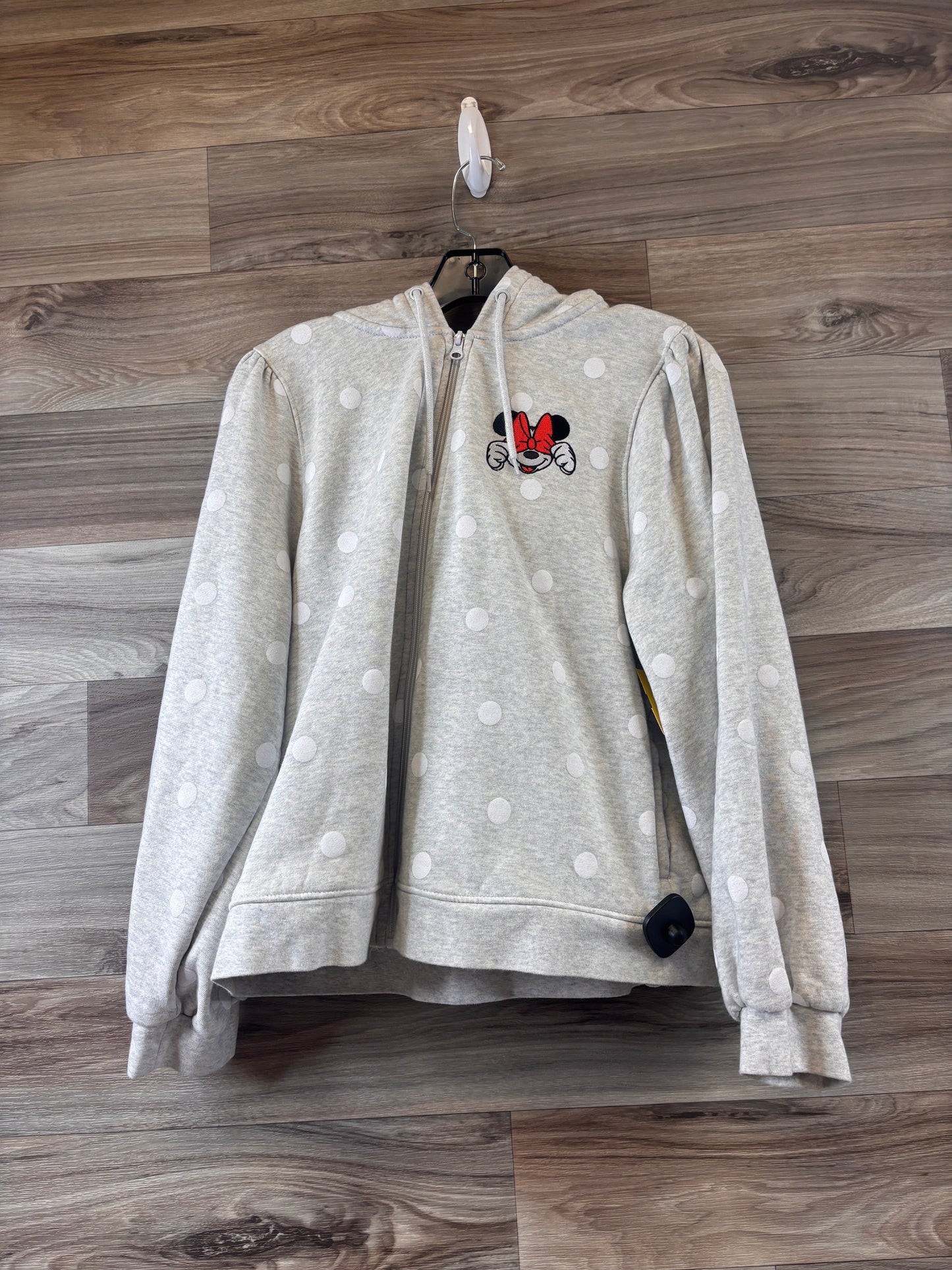 Sweatshirt Hoodie By Disney Store In Polkadot Pattern, Size: L