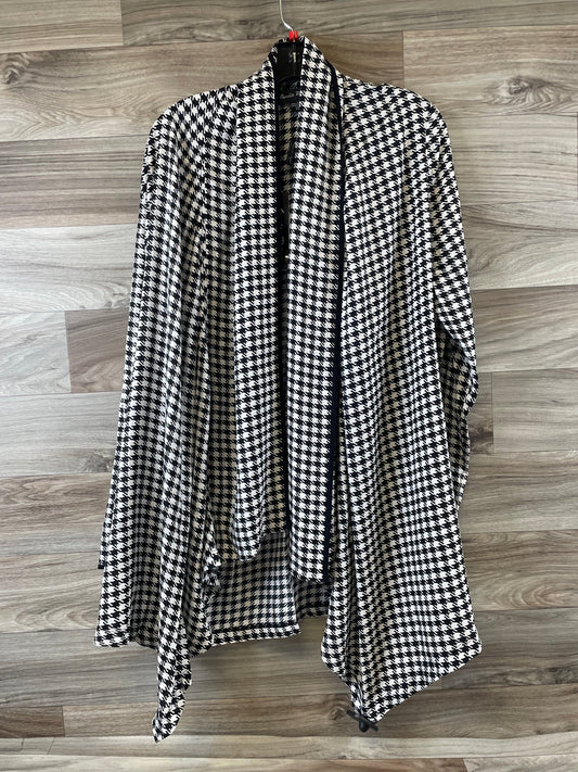 Cardigan By Charlie Paige In Black & White, Size: Mp