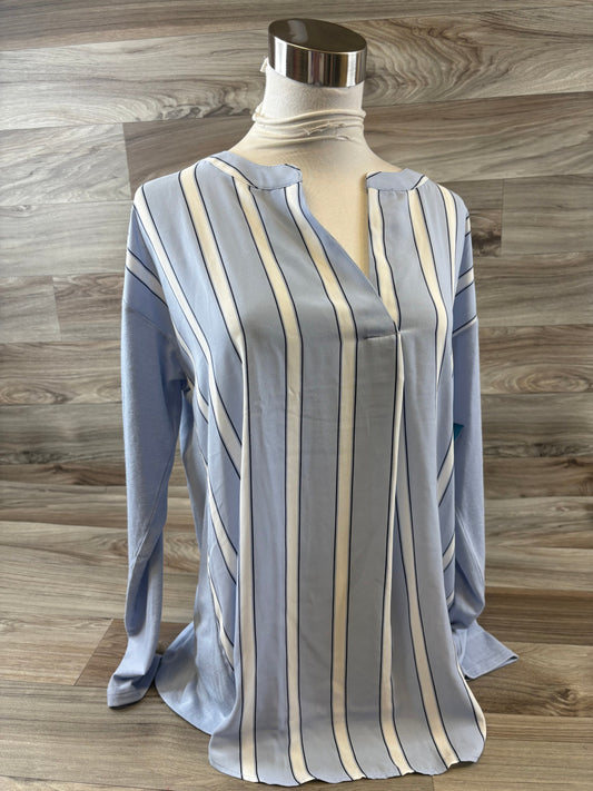 Top Long Sleeve By Loft In Striped Pattern, Size: M