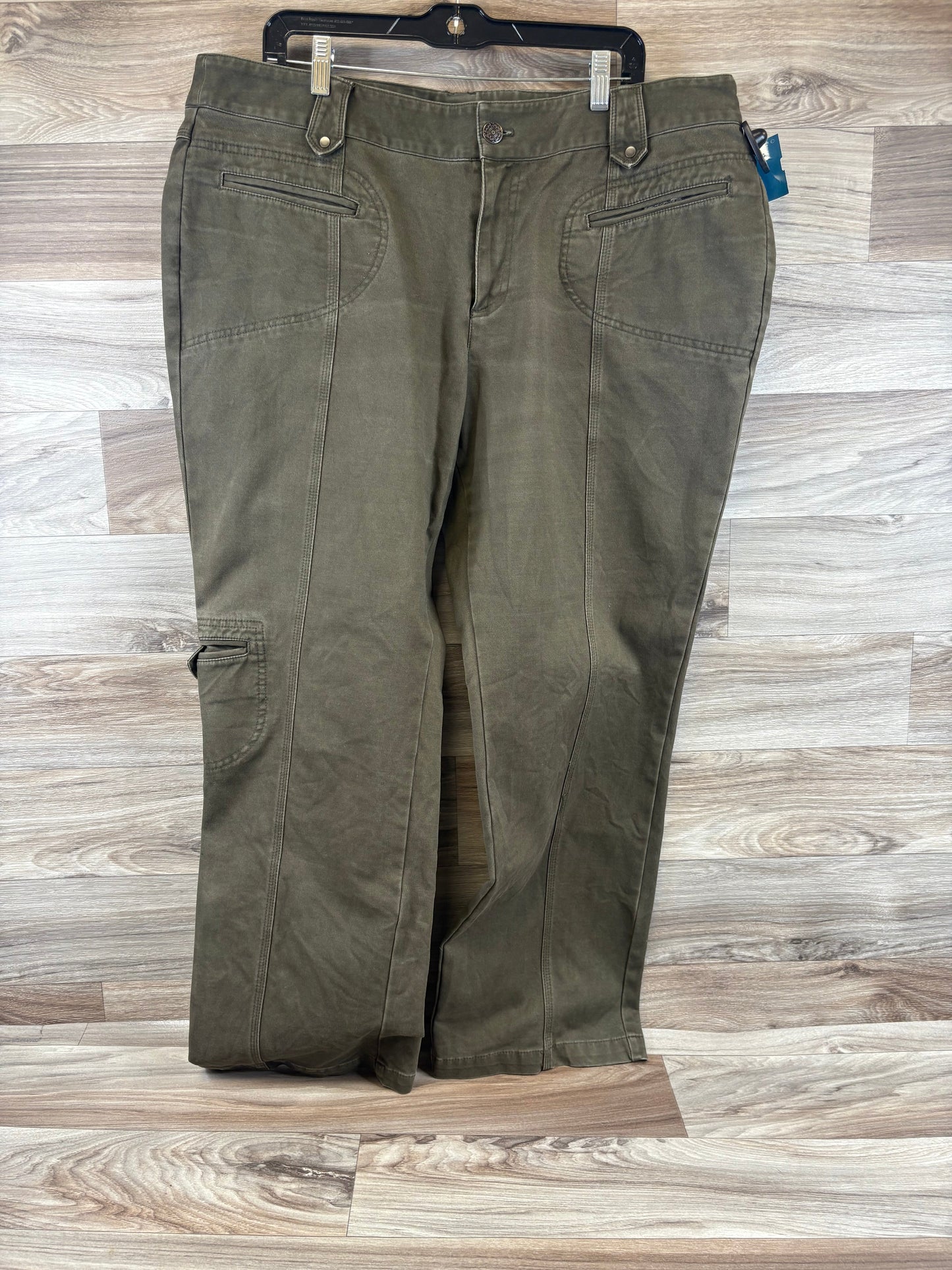 Jeans Straight By Cj Banks In Green, Size: 22