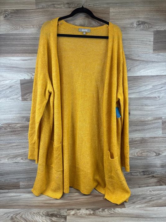 Sweater Cardigan By Marled In Yellow, Size: Xl